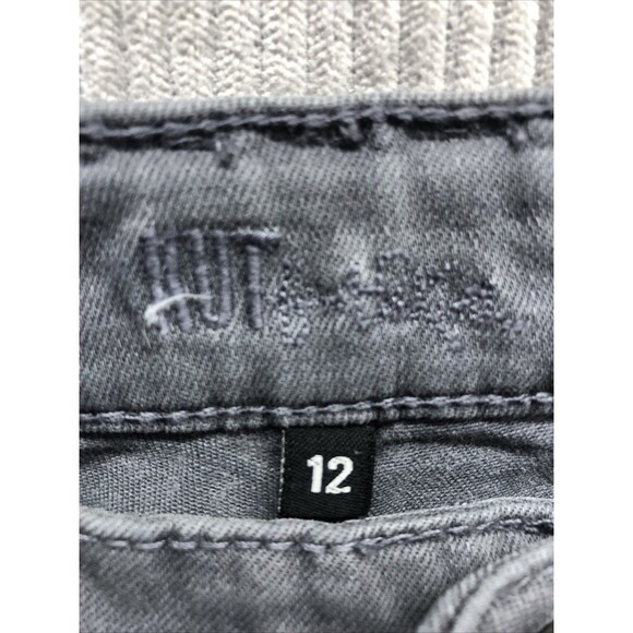 Kut From The Kloth MIA Toothpick Skinny Jeans Size 12 Gray Distressed - Picture 7 of 16